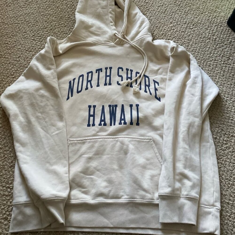 John Galt White North Shore Hawaii Hoodie (One Size - Runs Large/X-Large)